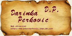 Darinka Perković vizit kartica
